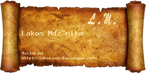Lakos Mónika névjegykártya