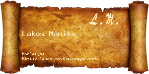 Lakos Mónika névjegykártya